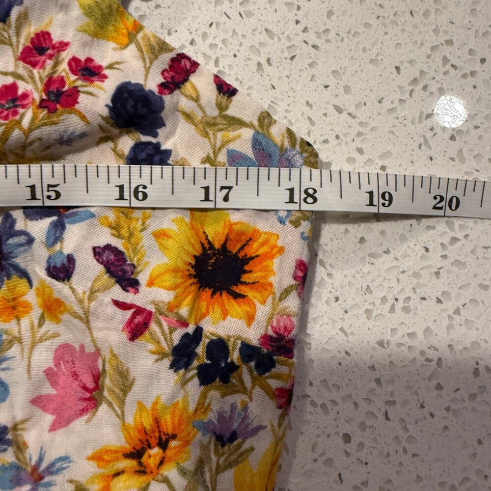 Old Navy Floral Tiered Maxi Dress Cottage Coquette Pockets Large Vacation Summer - Picture 9 of 10
